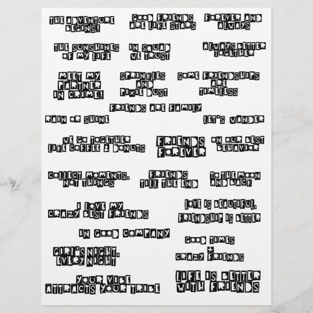 Cut Out Words Loendship Scrapbook Citations (Devant)