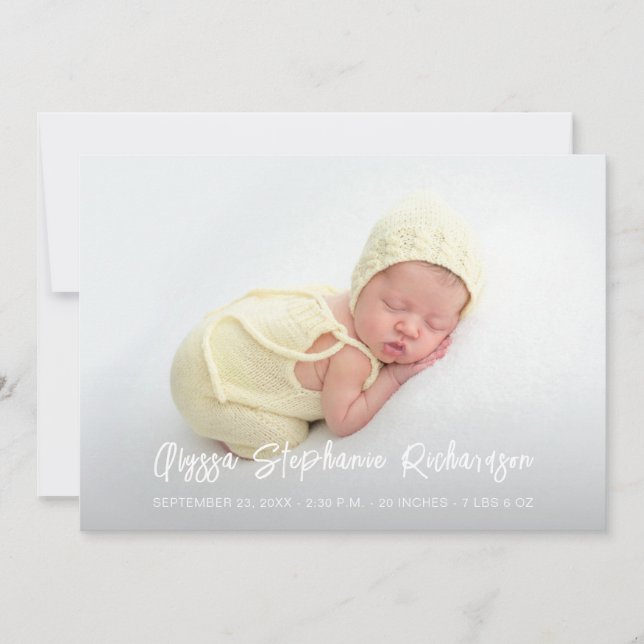 Cute 4 Multi Photo Baby Faire-part (Devant)