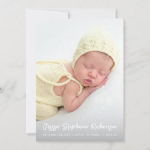 Cute 4 Multiphoto Faire-part bébé vertical