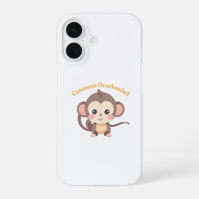 Cute à gogo : Coque Iphone 16 Singe (Verso)