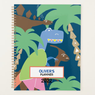 Cute Abstrait Jurrasic Dino Dinosaur Enfants Bleu