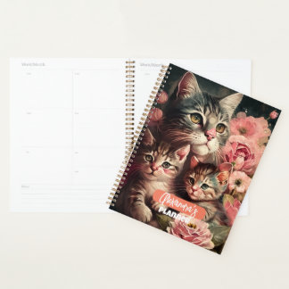 Cute Amoureux des chats féminine Planner avec Mama