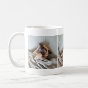 Cute Amoureux des chiens endormi Photo Collage Mug