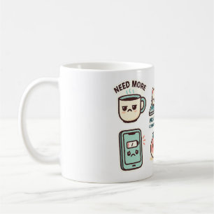 Cute Amusante Nourriture & Chat Mug