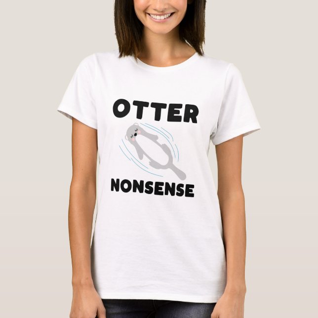 Cute and Funny Otter T-shirt (Devant)