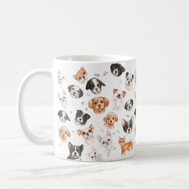 Cute Animaux Motifs Mug - Animal adorable (Gauche)