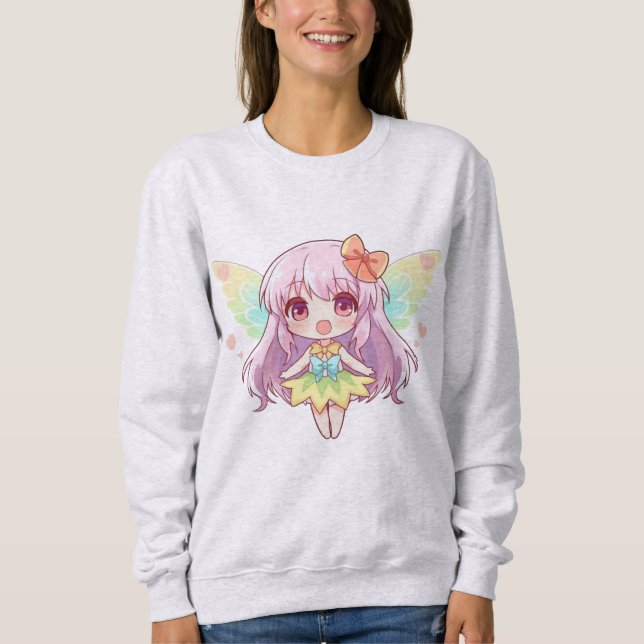Cute Anime Fairy Sweatshirt Ajouter une touche de  (Devant)