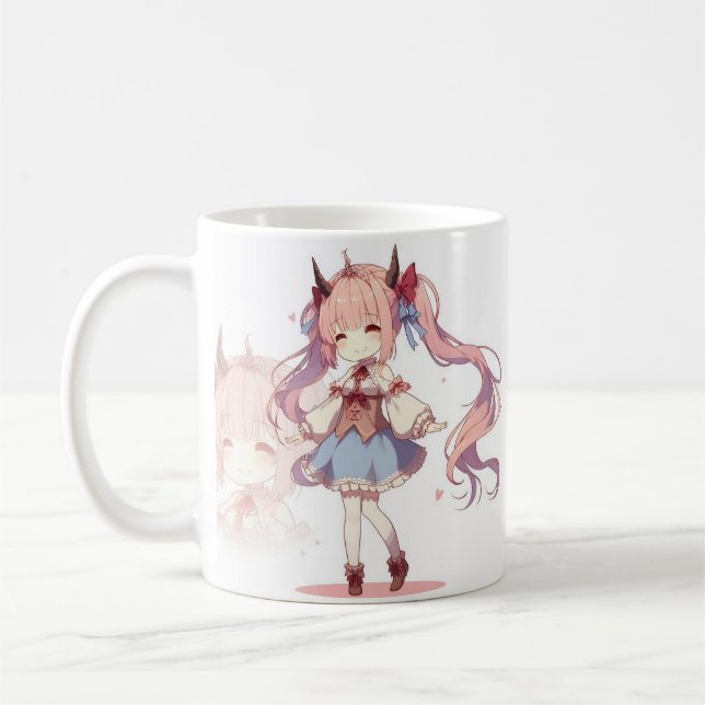 Cute Anime fille Café Mug (Gauche)