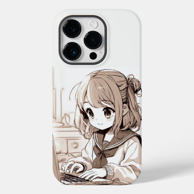 Cute Anime Girl iPhone / coque ipad (Verso)