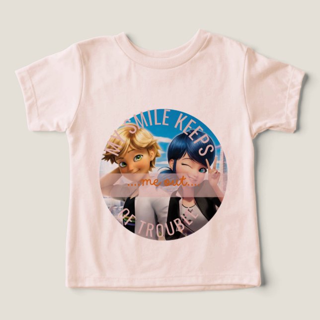 Cute Anime Style Miraculous Ladybug Quote T-Shirt (Design Recto)