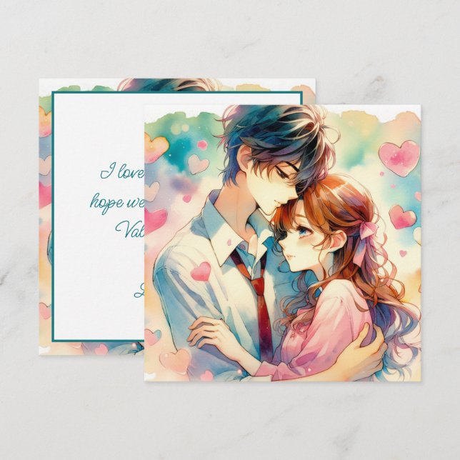 Cute Anime Thématique Saint-Valentin (Devant / Derrière)