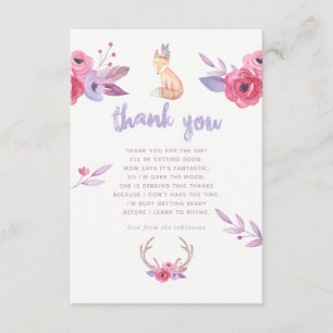 Cute aquarelle Boho Tribal Baby shower Merci