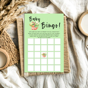 Cute Aquarelle Dinosaur Baby shower Bingo Jeu