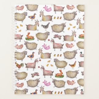 Cute Aquarelle ferme Grange Animaux Motif