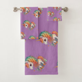 Cute aquarelle licorne, lavande