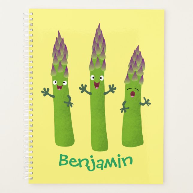 Cute asperges chantant un trio végétal dessin anim (Devant)