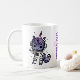 Cute Astro Unicorn Café Mug