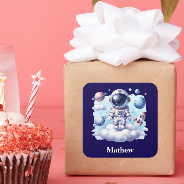 cute astronaut space Sticker (Fête)