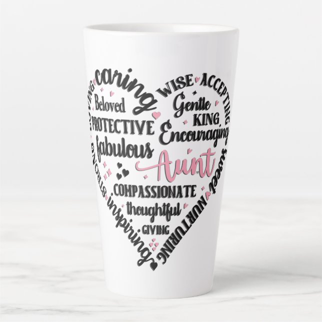Cute Aunt Heart Mug (Devant)