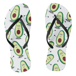 Cute Avocado Cartographie Motif tongs