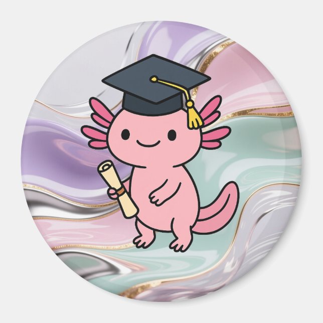 Cute Axolotl Magnets – Kawaii Aquatic Animal Decor (Devant)