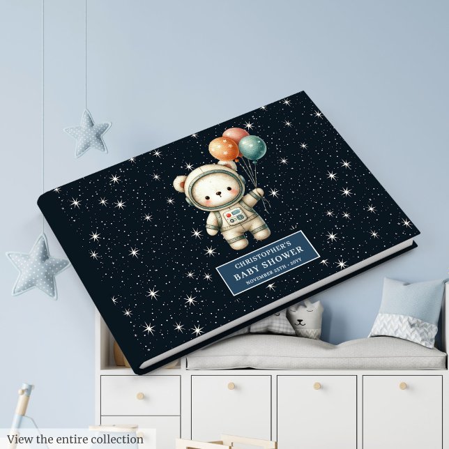 Cute Baby Boy Livre d'invité Teddy Bear Astronaut (Cute Baby Boy Guest Book Teddy Bear Astronaut)