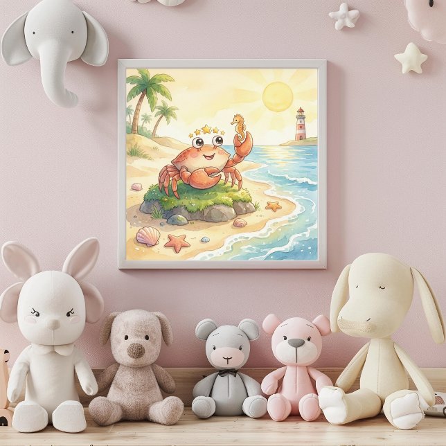 Cute Baby Cancer Zodiac Wall Art Poster (Créateur téléchargé)