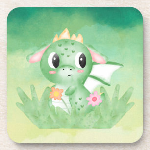 Cute Baby Dragon Aquarelle Dessous de verre en pla