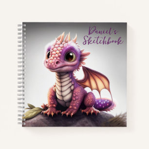 Cute Baby Dragon Carnet de carnet de croquis