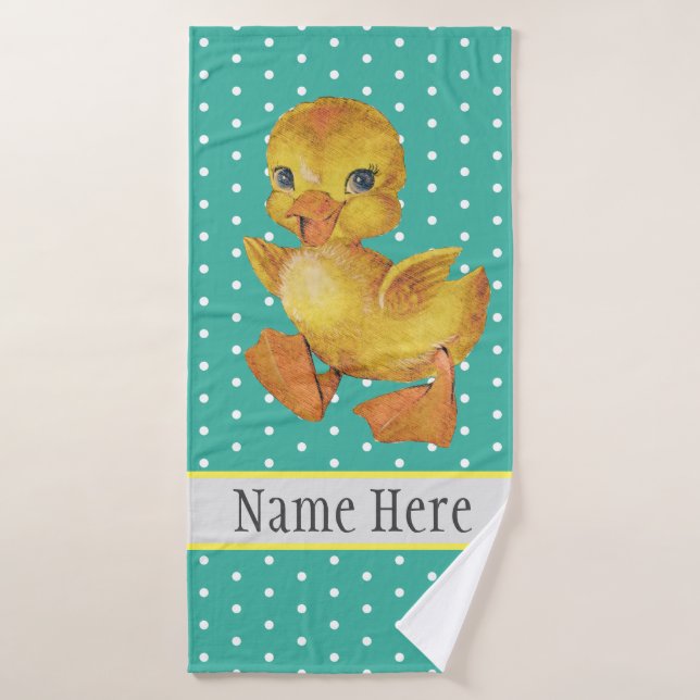 Cute Baby Duck Fun Animal Nom sauvage Enfant's (Serviette de bain)