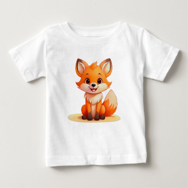 Cute Baby Fox – Adorable Kids T-Shirt Design (Devant)