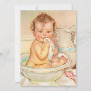 Cute Baby Having a Bath