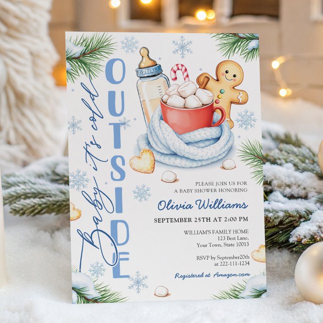 Cute Baby Its Cold Outside Baby Shower Invitation (Créateur téléchargé)