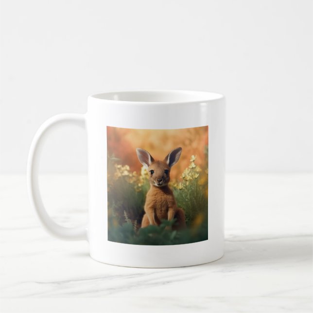 Cute Baby Kangaroo Mug - Cute Animal Mugs (Gauche)