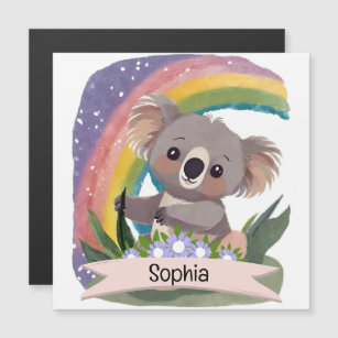 Cute Baby Koala Rainbow Nom personnalisé