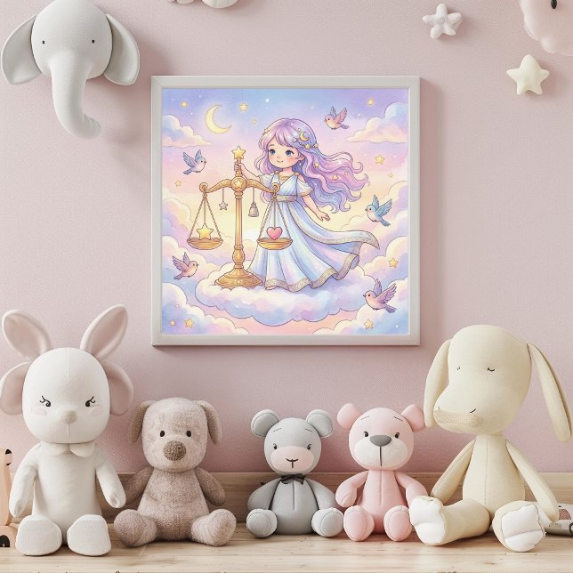 Cute Baby Libra Zodiac Wall Art Poster (Créateur téléchargé)