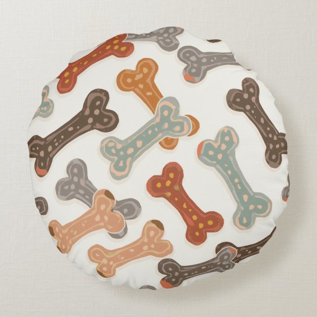 Cute Baby Puppy (husky) Coussins ronds (Dos)