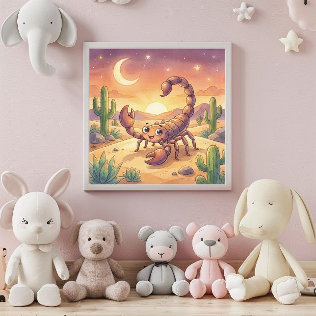 Cute Baby Scorpio Zodiac Wall Art Poster (Créateur téléchargé)