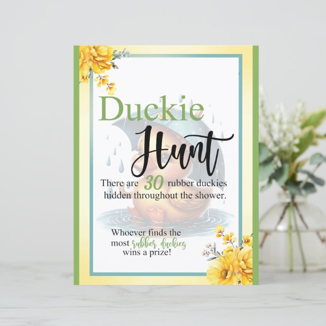 Cute Baby shower de canard en caoutchouc Chasse de (Debout devant)