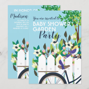 Cute Baby shower Garden Party Invitation florale