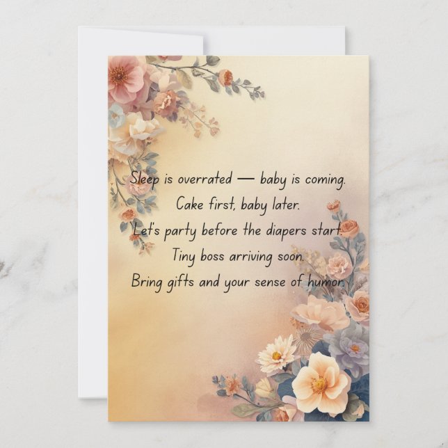 Cute Baby Shower Invitation – Sweet Welcome Party  (Devant)
