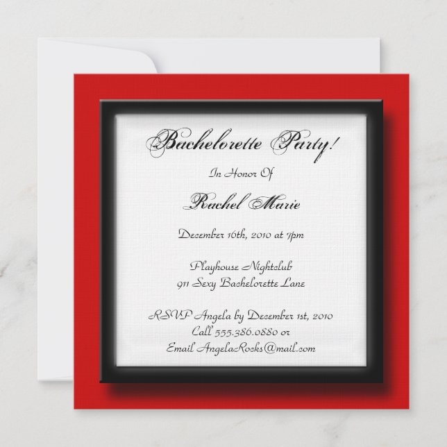 CUTE Bachelorette Invitations concepteurs (Devant)