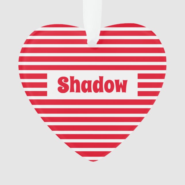 Cute Basic Red and White Stripes Nom personnalisé  (devant)