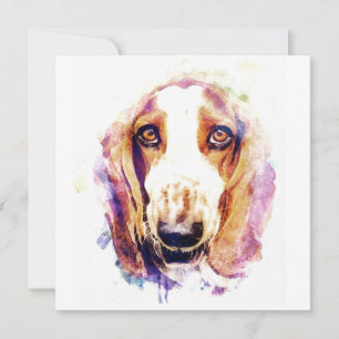 Cute Basset Hound Chien Face Animal Pet Croquis