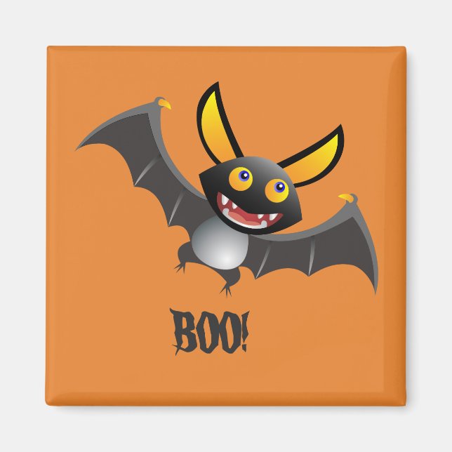 CUTE BAT BOO ! Aimant d'Halloween (Devant)