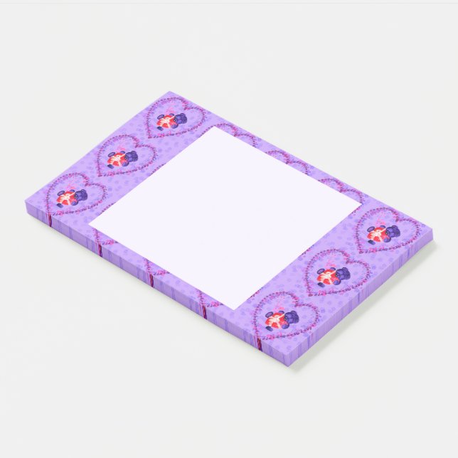 Cute Bear Heart Post-it® Notes (Incliné)