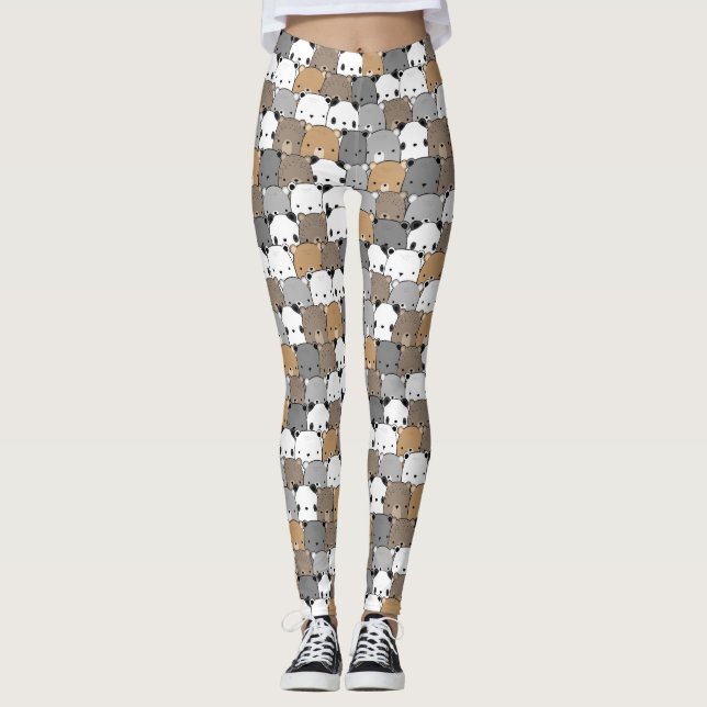 Cute Bear Leggings Motifs (Devant)