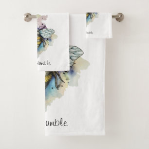 Cute Bee And Rainbow Wash