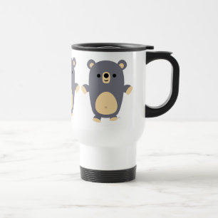 Cute Big Blue Cartoon Ours Commuter Mug