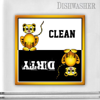 Cute Big Chat Lave-Vaisselle Magnet